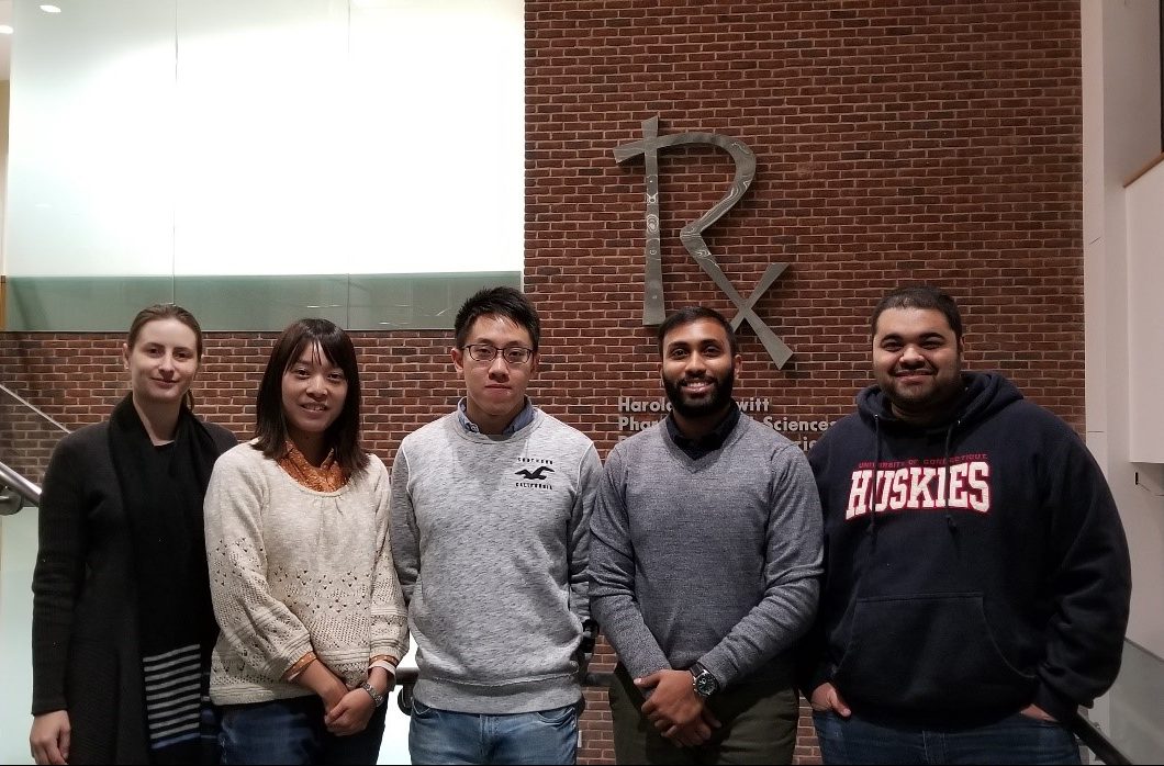 Our current Executive Committee: Left to right: Bruna Minatovicz (Vice President), Yaliang Tang (Treasurer), Wei-Chung Luo (Secretary), Gowtham Yenduri (President), Alexavier Estrada (Graduate Student Senate Representative)